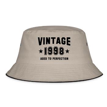 VINTAGE 1998 - Birthday - Aged To Perfection - Bucket Hat - khaki/black - Front