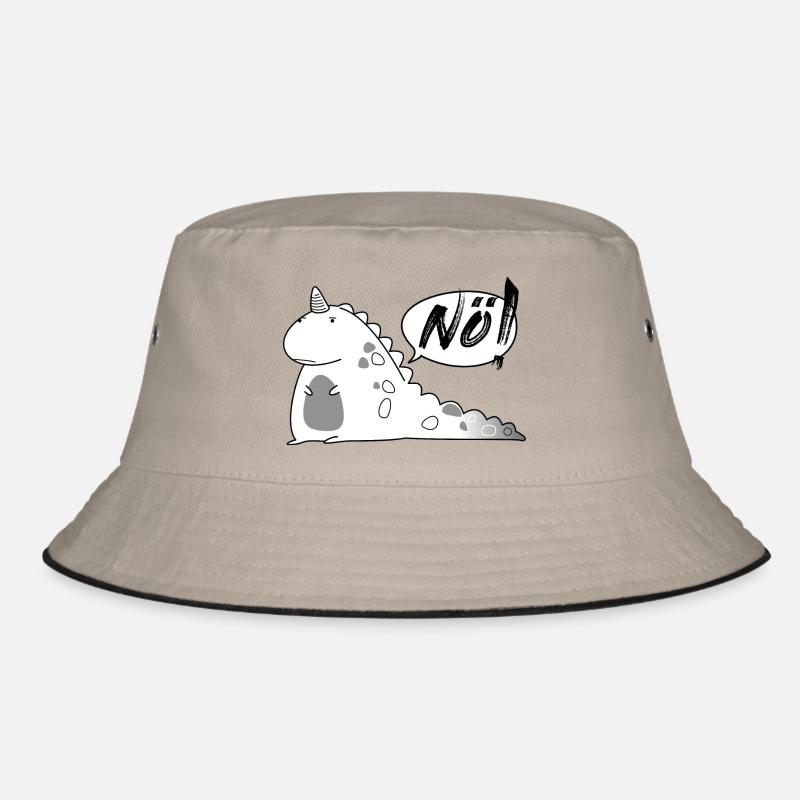 Nope! Dino dinosaur primeval funny gift - Bucket Hat - khaki/black
