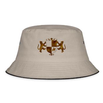 Golden coat of arms - Bucket Hat - khaki/black - Front