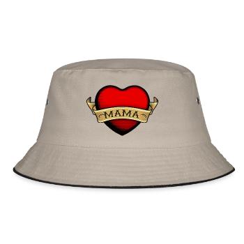 day design mother mothers - Bucket Hat - khaki/black - Front