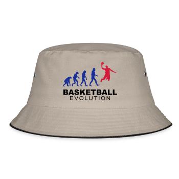 Basketball evolution - Bucket Hat - khaki/black - Front