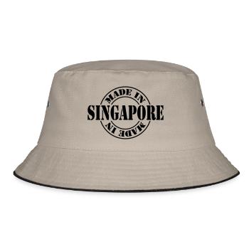 made in singapore m1k2 - Bucket Hat - khaki/black - Front