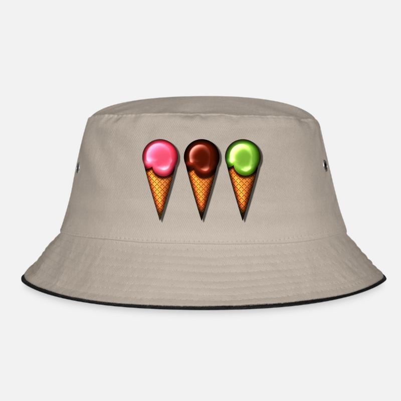Eis, Sommer, Schoko Süss Sonne Baden Eiszeit Bucket Hat