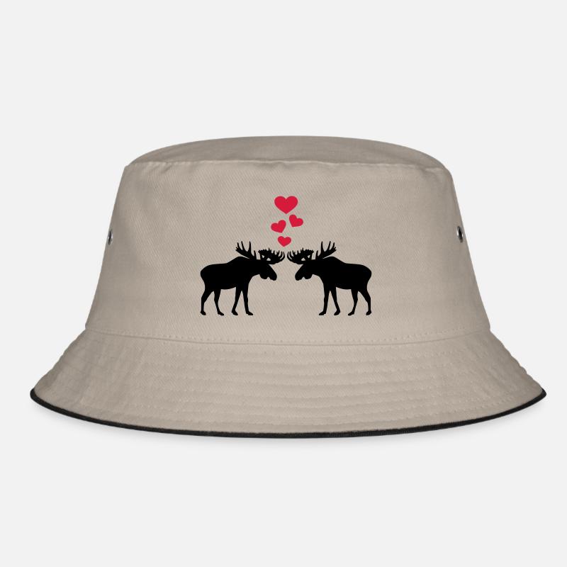 Elch - Bucket Hat - Khaki/Schwarz