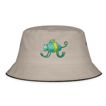 iCat - Bucket Hat - khaki/black - Front