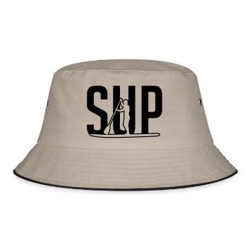 SUP Fahrer - SUP driver - Bucket Hat - khaki/black - Front