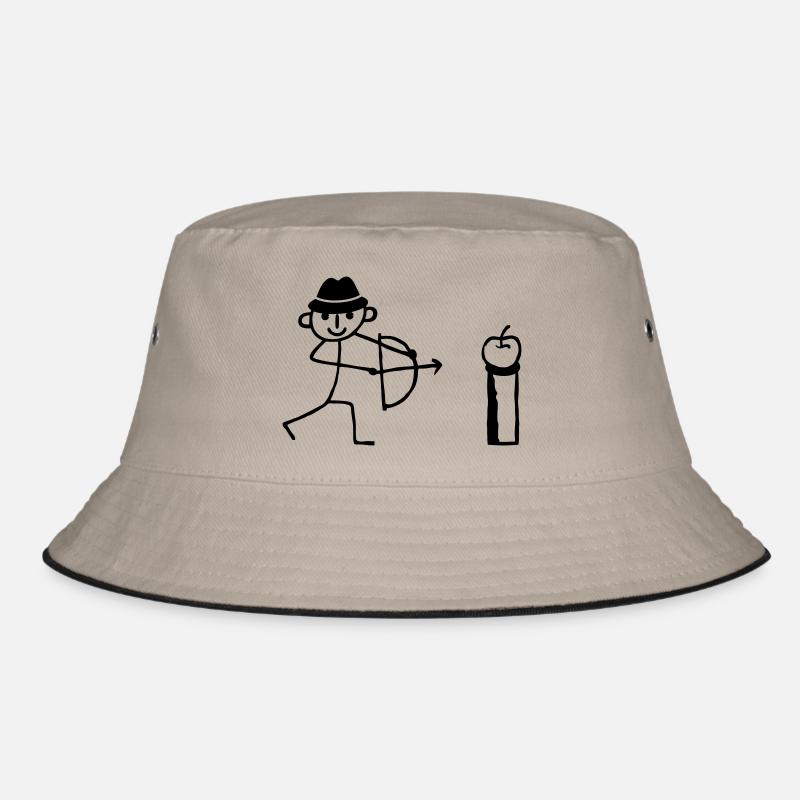 Strichmännchen Bogenschießen Bucket Hat