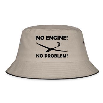No engine no problem glider pilot saying pilot - Bucket Hat - khaki/black - Front