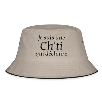 Ch'ti / Nord / Chti / Ch'ti mi / Nordiste - Bob - kaki/noir - Devant