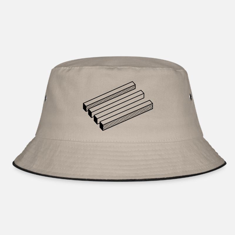 optische Täuschung - Bucket Hat - Khaki/Schwarz
