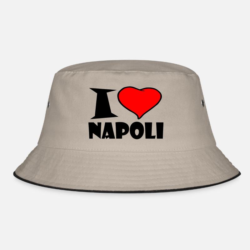 J'aime napoli - Bob - kaki/noir