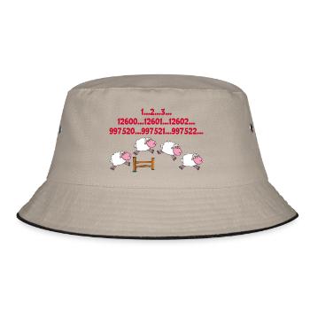 Counting sheep - Bucket Hat - khaki/black - Front