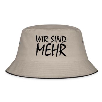 WIR SIND MEHR - Bucket Hat - Khaki/Schwarz - Vorne