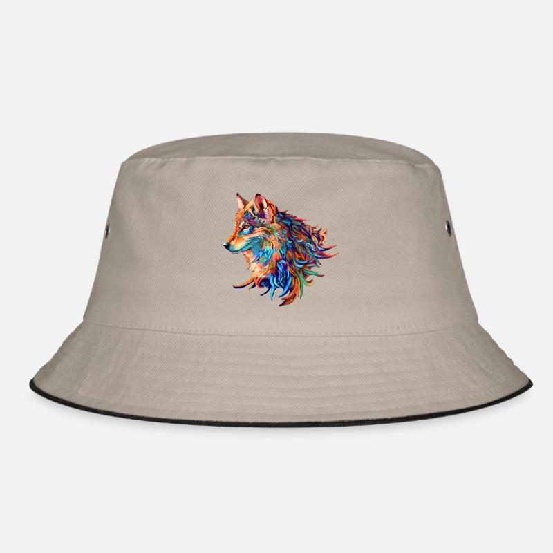 Wolf - Bucket Hat - Khaki/Schwarz