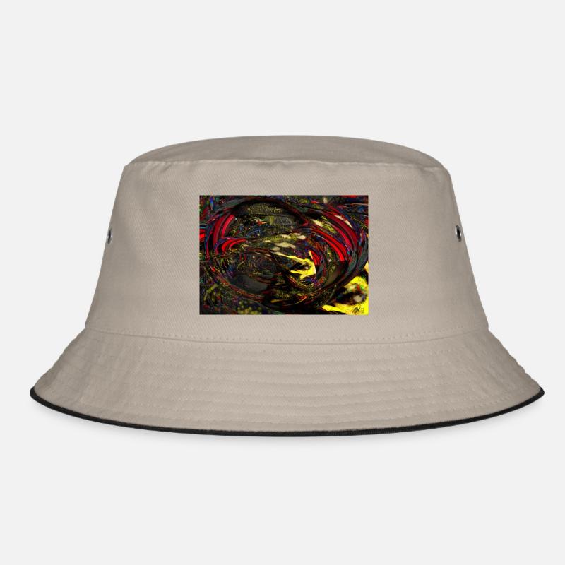 Multiverse in Red - Bucket Hat - Khaki/Schwarz