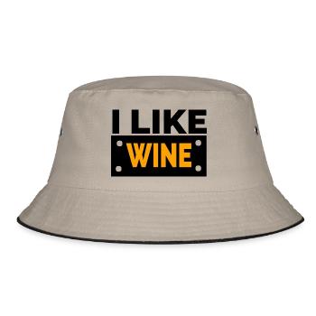 Wein - Bucket Hat - Khaki/Schwarz - Vorne