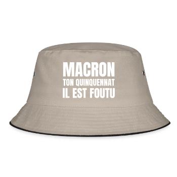Macron, réforme des retraites - Bob - kaki/noir - Devant