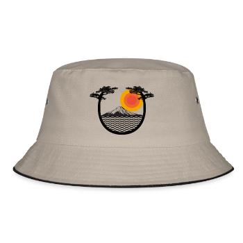 Mount Fuji, Japan - Bucket Hat - khaki/black - Front