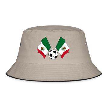 Deux drapeaux mexicains football Mexique - Bob - kaki/noir - Devant
