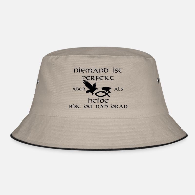 niemand ist perfekt - Bucket Hat - Khaki/Schwarz