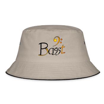 Basst - für Bässe - Bucket Hat - Khaki/Schwarz - Vorne