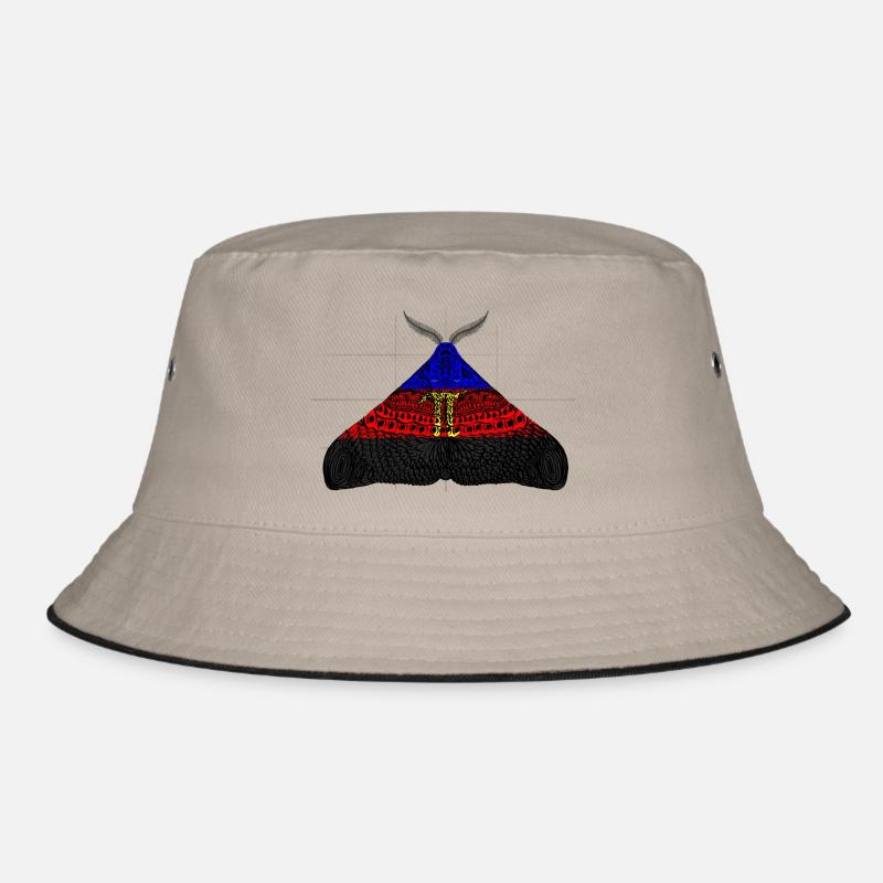 Polyamorous Pride Moth Motif A Bucket Hat