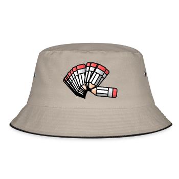 stifte - Bucket Hat - Khaki/Schwarz - Vorne