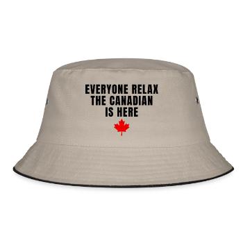 Funny Everyone Relax The Canadian Is Here - Bob - kaki/noir - Devant