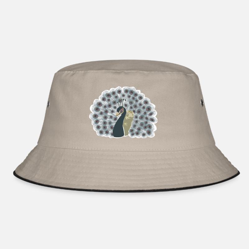 Pfau mit Rad Bucket Hat