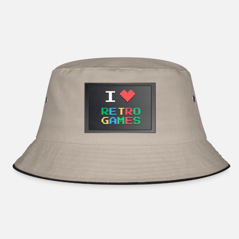 Retrogaming - Ich liebe Retrogaming Bucket Hat
