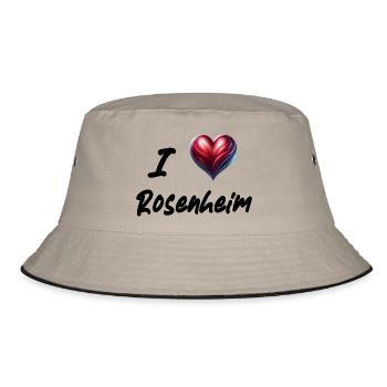 i love Rosenheim - Bucket Hat - Khaki/Schwarz - Vorne