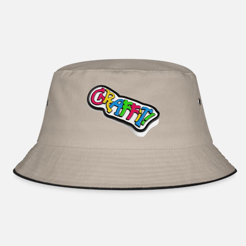 Graffiti lettering 3d effect Bucket Hat