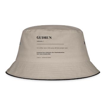 Gudrun - Bucket Hat - Khaki/Schwarz - Vorne