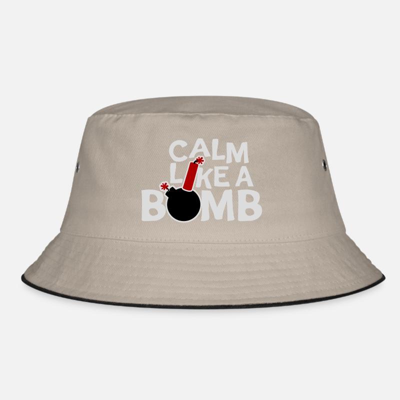 Calm Like Bomb Paradox Ironie Humor Explosiv Witz Bucket Hat