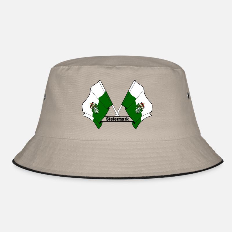 Steiermark-Flaggen mit Text Bucket Hat