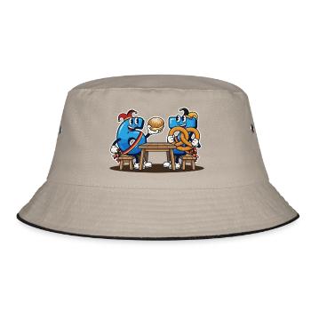 Meme 67 Six Seven 6 7 Italian meme - Bucket Hat - khaki/black - Front
