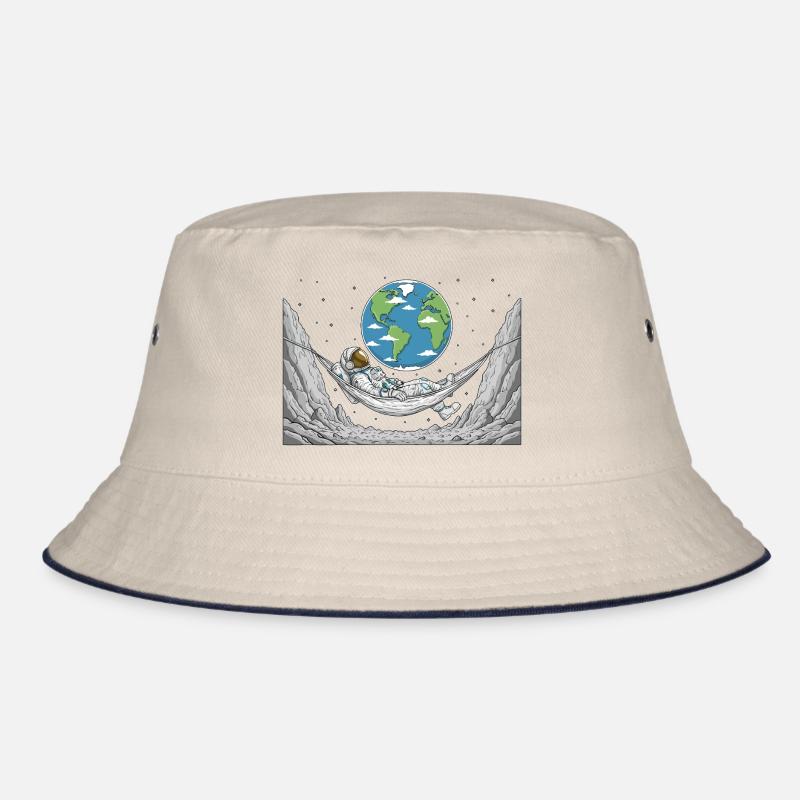 Astronaut Space Hammock Moon Earth Rest Bucket Hat