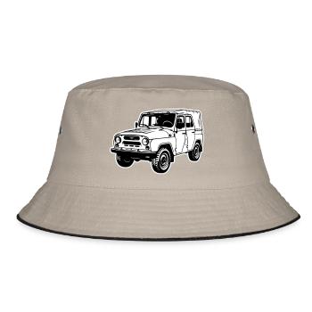 UAZ Geländefahrzeug (2-farbig) - Bucket Hat - Khaki/Schwarz - Vorne