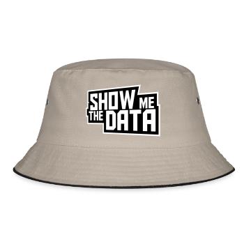 Show Me The Data Lustig Nerd Analyst Sarkastisch - Bucket Hat - Khaki/Schwarz - Vorne