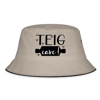 Sayings Baking Dough Roll - Bucket Hat - khaki/black - Front