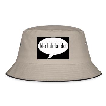 Blah Blah Blah - Bucket Hat - khaki/black - Front