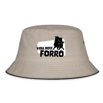 Vida Doce Forro – Tanzende Capybaras - Bucket Hat - Khaki/Schwarz - Vorne