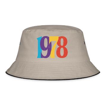 Geboren 1978 Geburtstagsgeschenk Geburtstag 78 - Bucket Hat - Khaki/Schwarz - Vorne