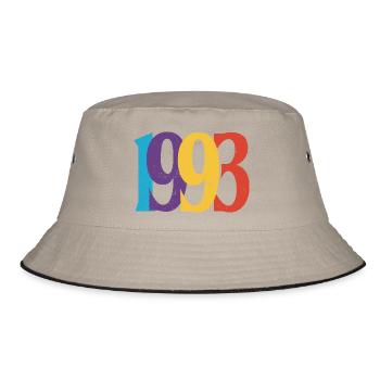 Geboren 1993 Geburtstagsgeschenk Geburtstag 93 - Bucket Hat - Khaki/Schwarz - Vorne