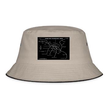Kilimanjaro Routes - Bucket Hat - khaki/black - Front