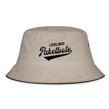 Lieblings Paketbote Danke Paketboten Postbote Bote - Bucket Hat - Khaki/Schwarz - Vorne