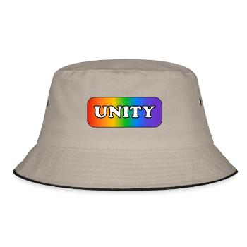 Unity rainbow LGBTQ pride - Bucket Hat - khaki/black - Front