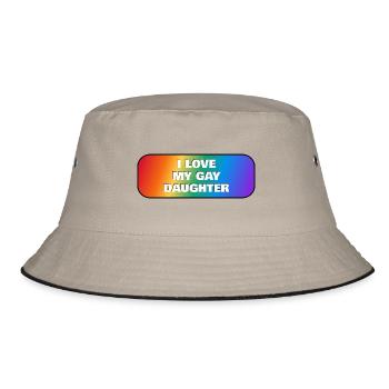Ich liebe meine schwule Tochter - Bucket Hat - Khaki/Schwarz - Vorne