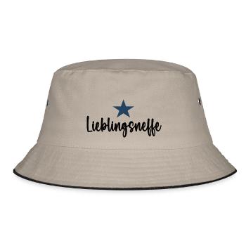 Lieblingsneffe Lieblings Neffen Bester Neffe - Bucket Hat - Khaki/Schwarz - Vorne