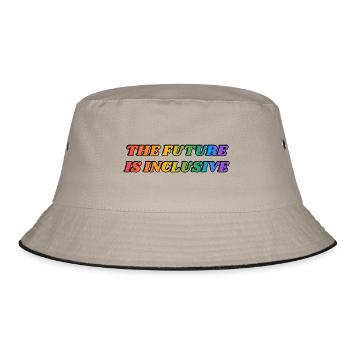 Die Zukunft ist inklusiv - Bucket Hat - Khaki/Schwarz - Vorne